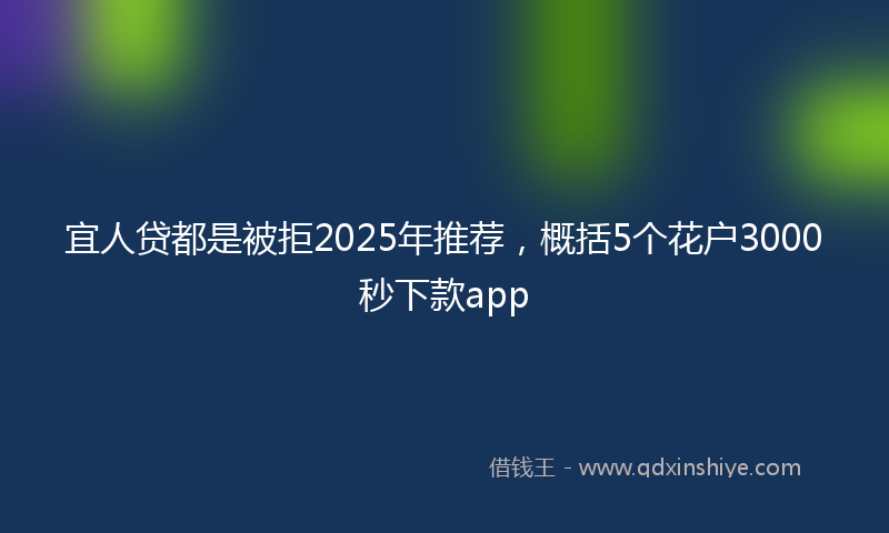 宜人贷都是被拒2025年推荐，概括5个花户3000秒下款app