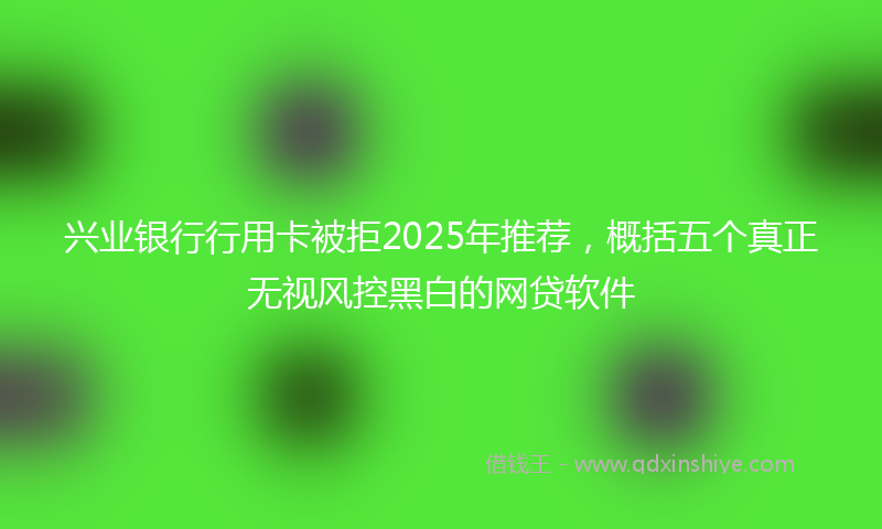 兴业银行行用卡被拒2025年推荐，概括五个真正无视风控黑白的网贷软件