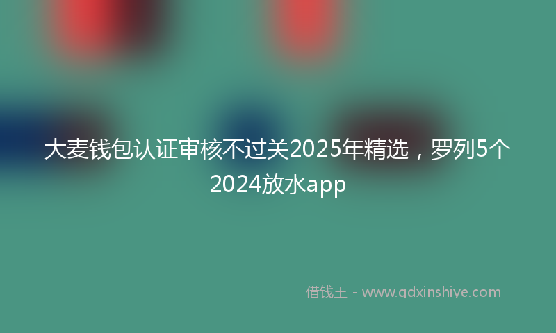 大麦钱包认证审核不过关2025年精选，罗列5个2024放水app