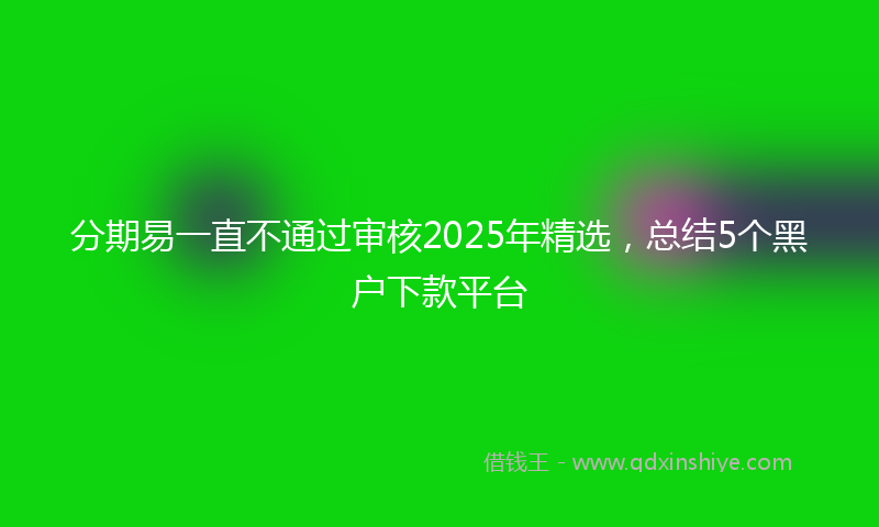 分期易一直不通过审核2025年精选，总结5个黑户下款平台