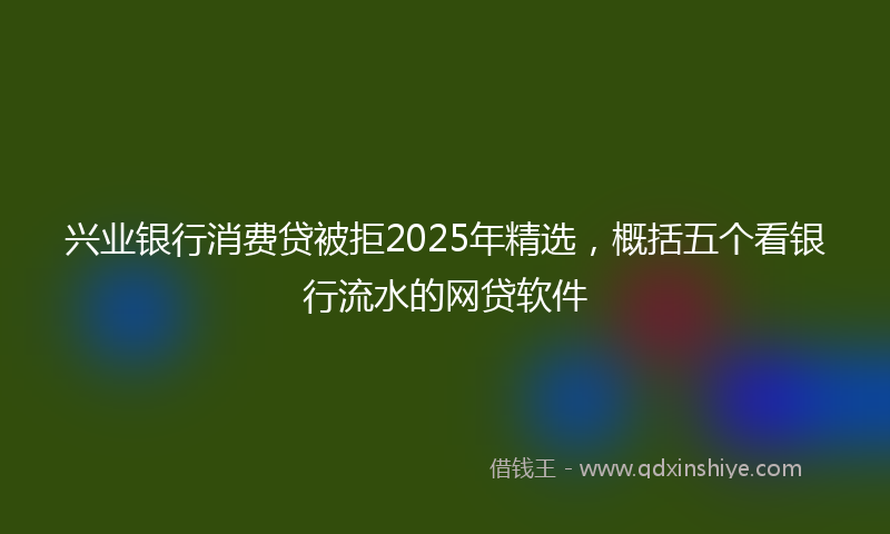 兴业银行消费贷被拒2025年精选，概括五个看银行流水的网贷软件