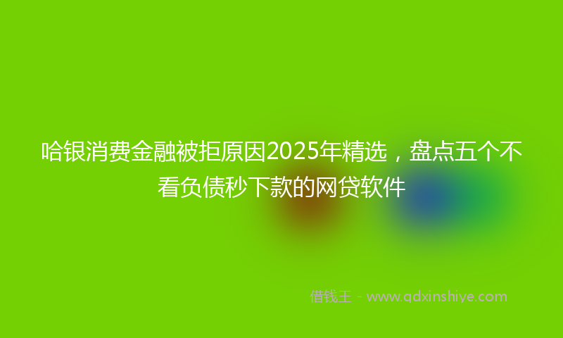 哈银消费金融被拒原因2025年精选，盘点五个不看负债秒下款的网贷软件