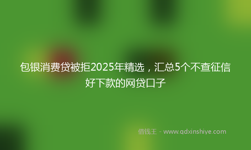 包银消费贷被拒2025年精选，汇总5个不查征信好下款的网贷口子
