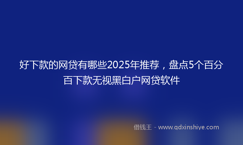 好下款的网贷有哪些2025年推荐，盘点5个百分百下款无视黑白户网贷软件