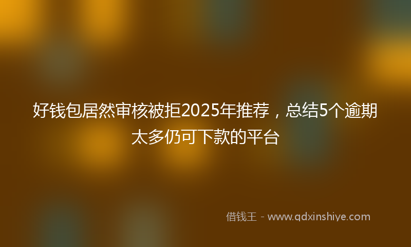 好钱包居然审核被拒2025年推荐，总结5个逾期太多仍可下款的平台