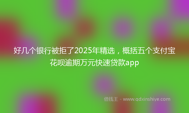 好几个银行被拒了2025年精选，概括五个支付宝花呗逾期万元快速贷款app