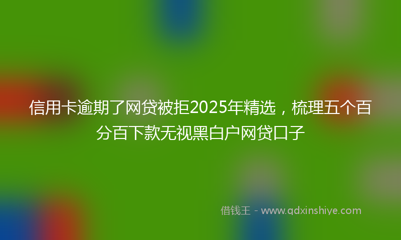 信用卡逾期了网贷被拒2025年精选，梳理五个百分百下款无视黑白户网贷口子