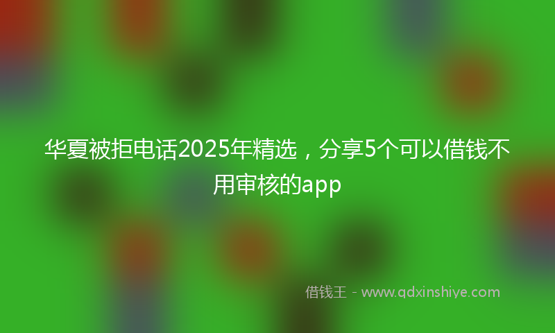 华夏被拒电话2025年精选，分享5个可以借钱不用审核的app