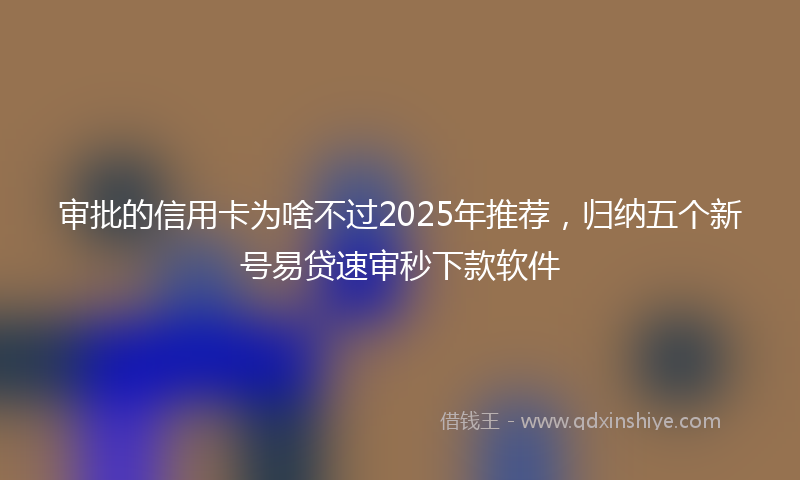 审批的信用卡为啥不过2025年推荐，归纳五个新号易贷速审秒下款软件