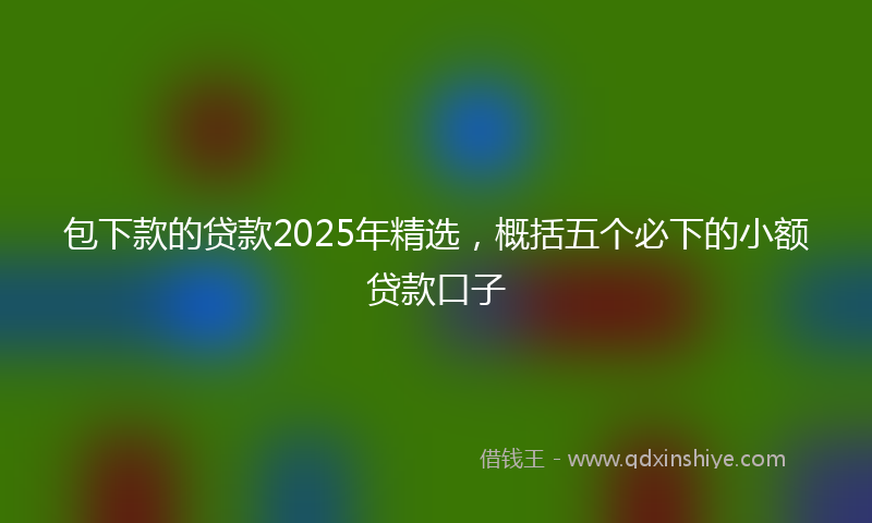 包下款的贷款2025年精选，概括五个必下的小额贷款口子