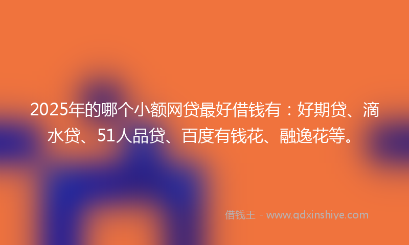 2025年的哪个小额网贷最好借钱有：好期贷、滴水贷、51人品贷、百度有钱花、融逸花等。
