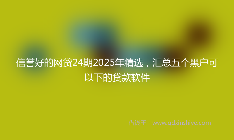 信誉好的网贷24期2025年精选，汇总五个黑户可以下的贷款软件