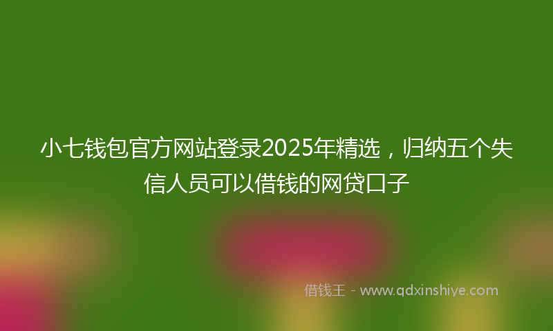 小七钱包官方网站登录2025年精选，归纳五个失信人员可以借钱的网贷口子