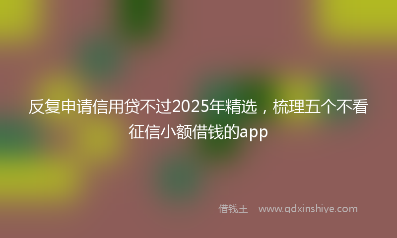 反复申请信用贷不过2025年精选，梳理五个不看征信小额借钱的app