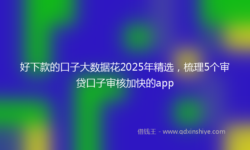 好下款的口子大数据花2025年精选，梳理5个审贷口子审核加快的app