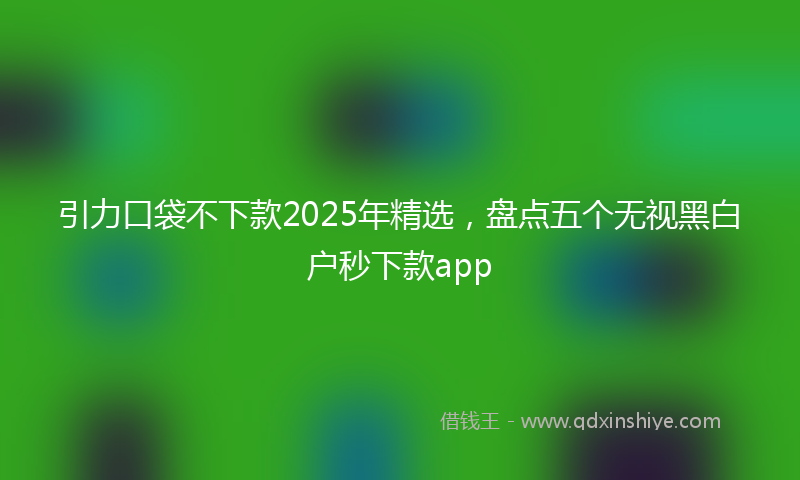 引力口袋不下款2025年精选，盘点五个无视黑白户秒下款app