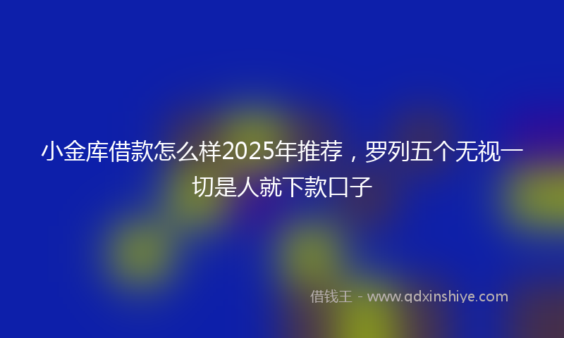 小金库借款怎么样2025年推荐，罗列五个无视一切是人就下款口子