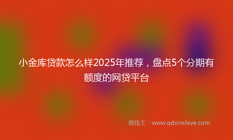 小金库贷款怎么样2025年推荐，盘点5个分期有额度的网贷平台
