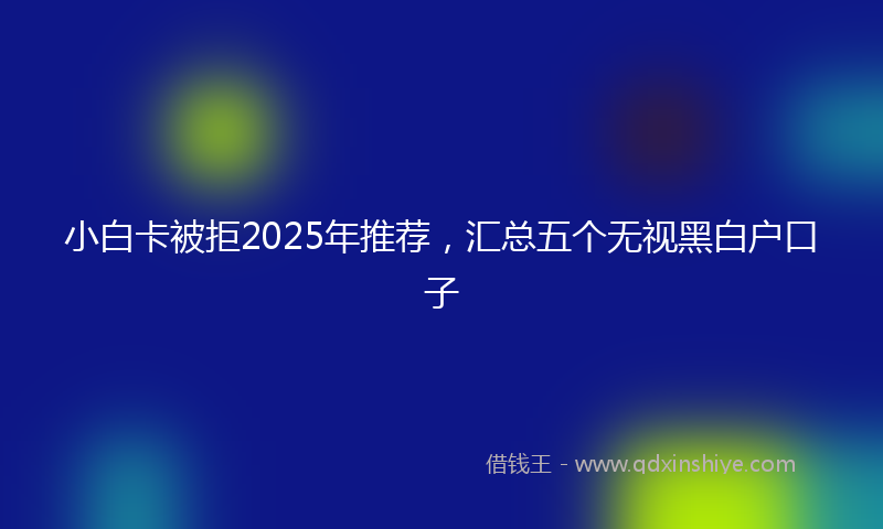 小白卡被拒2025年推荐，汇总五个无视黑白户口子