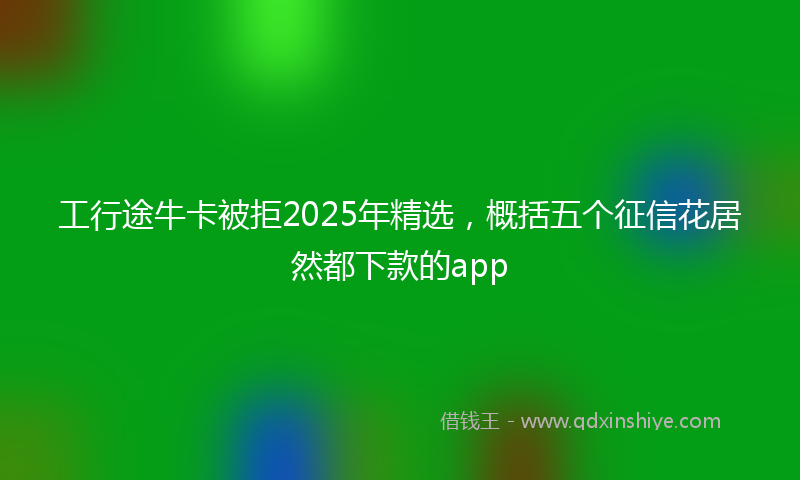 工行途牛卡被拒2025年精选，概括五个征信花居然都下款的app