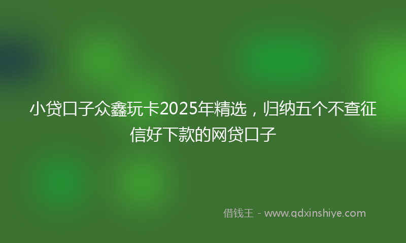 小贷口子众鑫玩卡2025年精选，归纳五个不查征信好下款的网贷口子