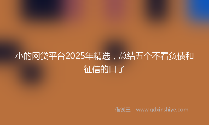 小的网贷平台2025年精选，总结五个不看负债和征信的口子