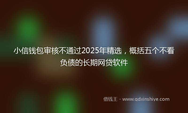 小信钱包审核不通过2025年精选，概括五个不看负债的长期网贷软件