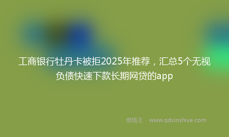 工商银行牡丹卡被拒2025年推荐，汇总5个无视负债快速下款长期网贷的app