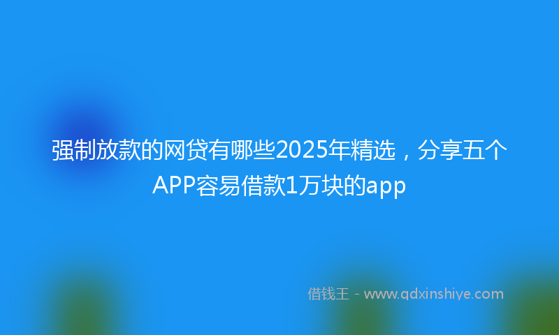 强制放款的网贷有哪些2025年精选，分享五个APP容易借款1万块的app