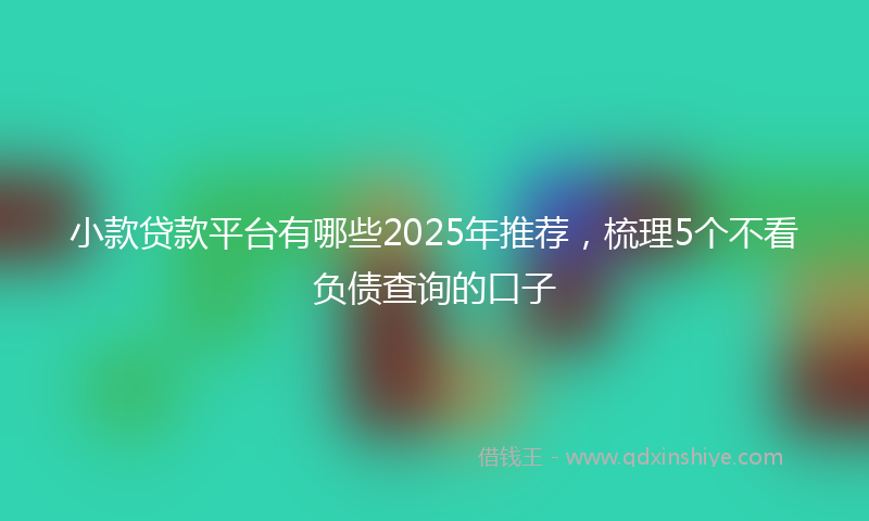 小款贷款平台有哪些2025年推荐，梳理5个不看负债查询的口子