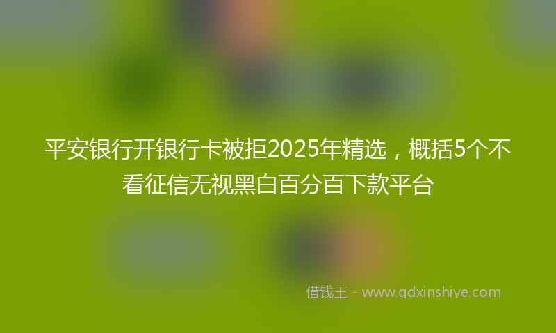 平安银行开银行卡被拒2025年精选，概括5个不看征信无视黑白百分百下款平台