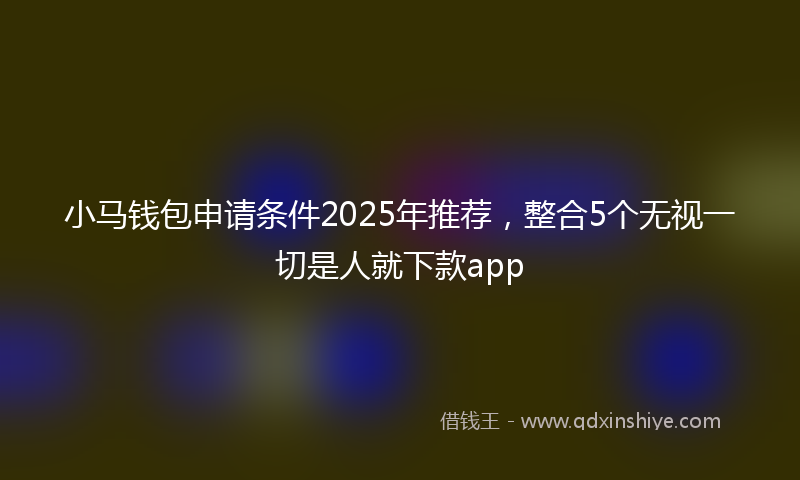 小马钱包申请条件2025年推荐，整合5个无视一切是人就下款app