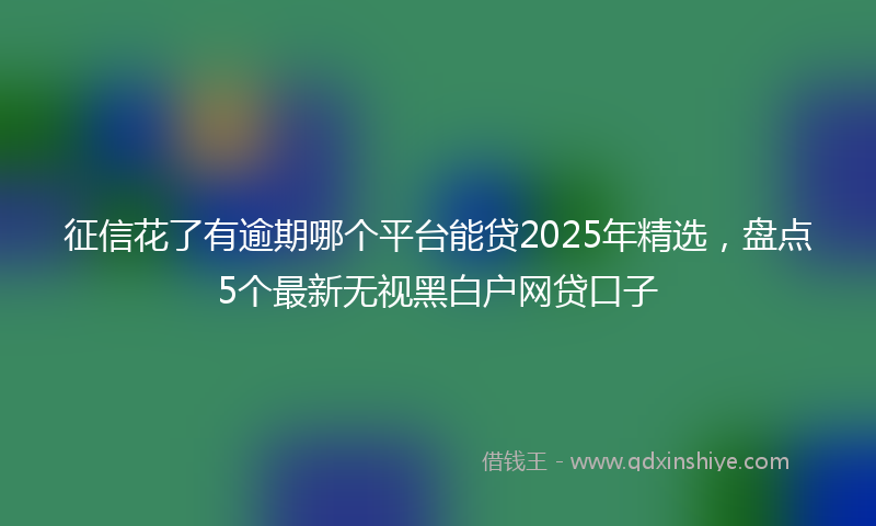 征信花了有逾期哪个平台能贷2025年精选，盘点5个最新无视黑白户网贷口子