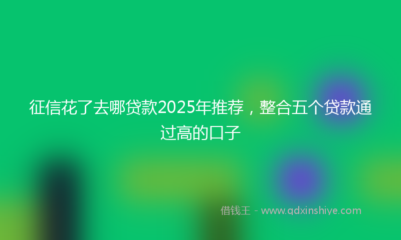 征信花了去哪贷款2025年推荐，整合五个贷款通过高的口子