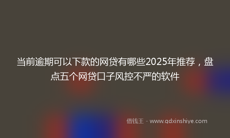 当前逾期可以下款的网贷有哪些2025年推荐，盘点五个网贷口子风控不严的软件