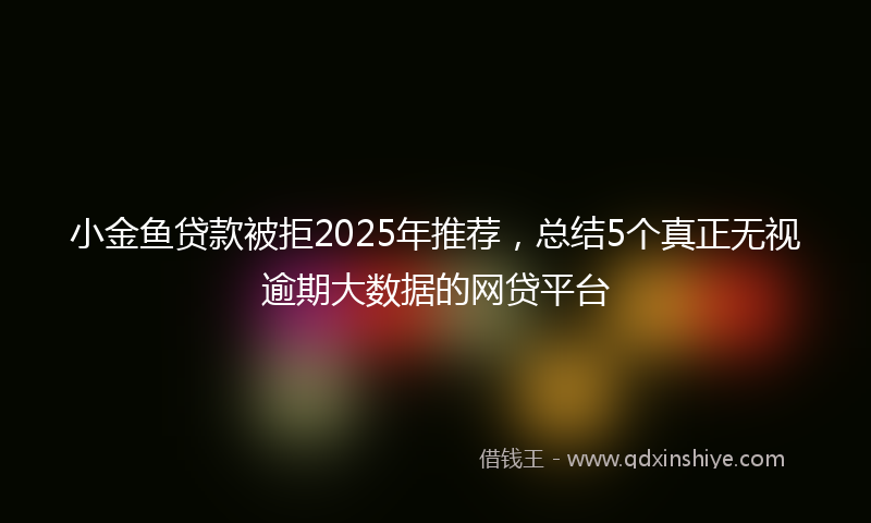 小金鱼贷款被拒2025年推荐，总结5个真正无视逾期大数据的网贷平台