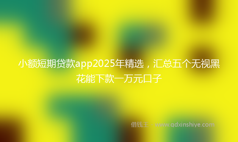 小额短期贷款app2025年精选，汇总五个无视黑花能下款一万元口子
