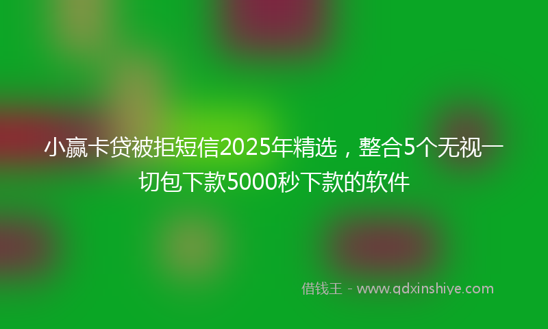 小赢卡贷被拒短信2025年精选，整合5个无视一切包下款5000秒下款的软件