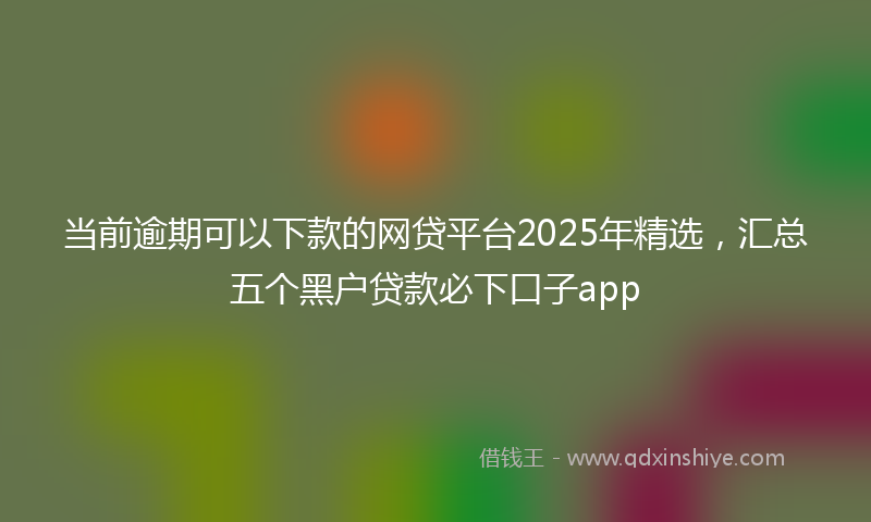 当前逾期可以下款的网贷平台2025年精选，汇总五个黑户贷款必下口子app