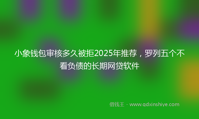 小象钱包审核多久被拒2025年推荐，罗列五个不看负债的长期网贷软件