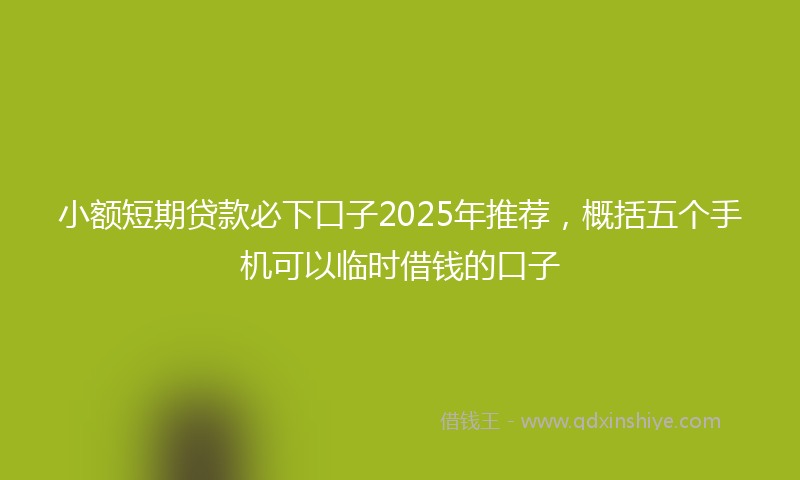 小额短期贷款必下口子2025年推荐，概括五个手机可以临时借钱的口子