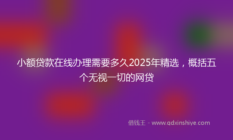 小额贷款在线办理需要多久2025年精选，概括五个无视一切的网贷