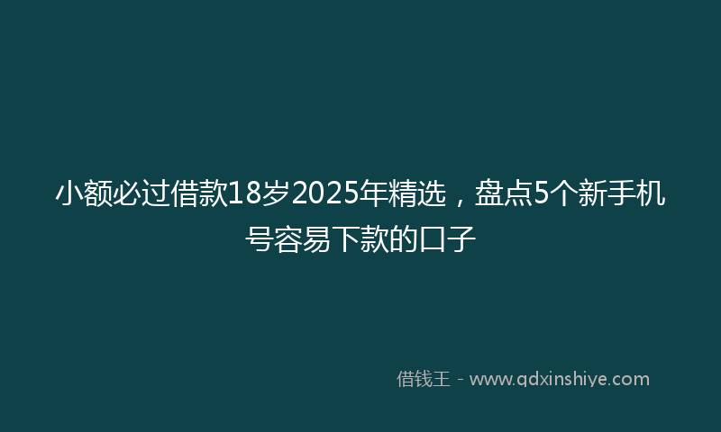 小额必过借款18岁2025年精选，盘点5个新手机号容易下款的口子