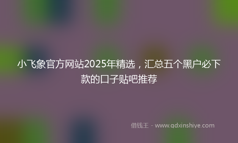 小飞象官方网站2025年精选，汇总五个黑户必下款的口子贴吧推荐