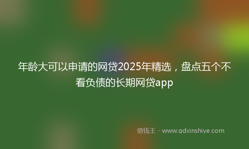 年龄大可以申请的网贷2025年精选，盘点五个不看负债的长期网贷app
