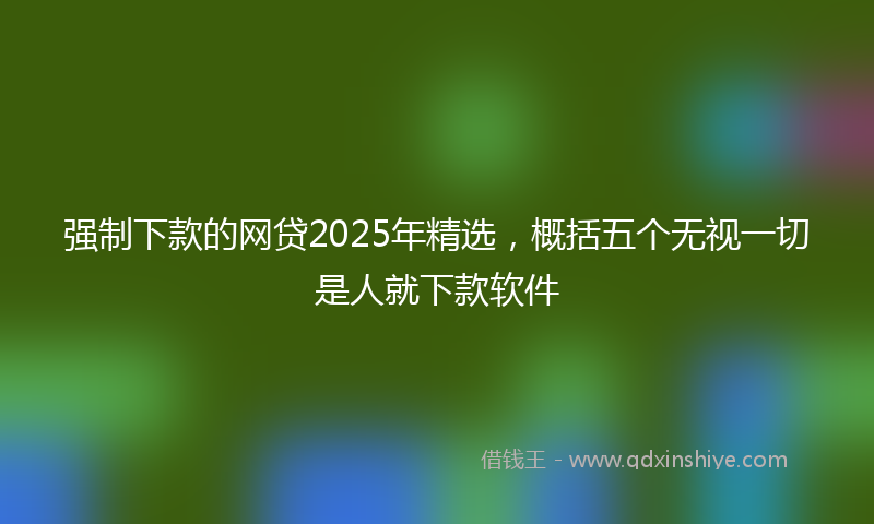 强制下款的网贷2025年精选，概括五个无视一切是人就下款软件