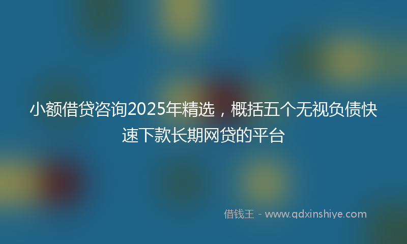 小额借贷咨询2025年精选，概括五个无视负债快速下款长期网贷的平台