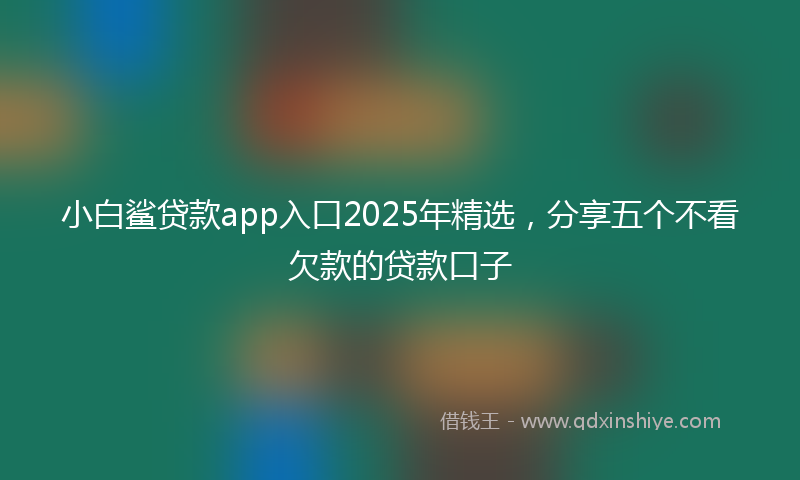 小白鲨贷款app入口2025年精选，分享五个不看欠款的贷款口子