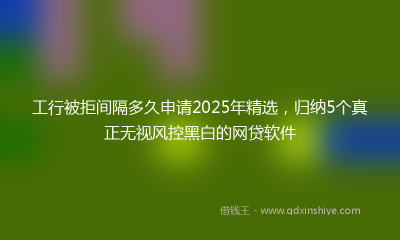 工行被拒间隔多久申请2025年精选，归纳5个真正无视风控黑白的网贷软件