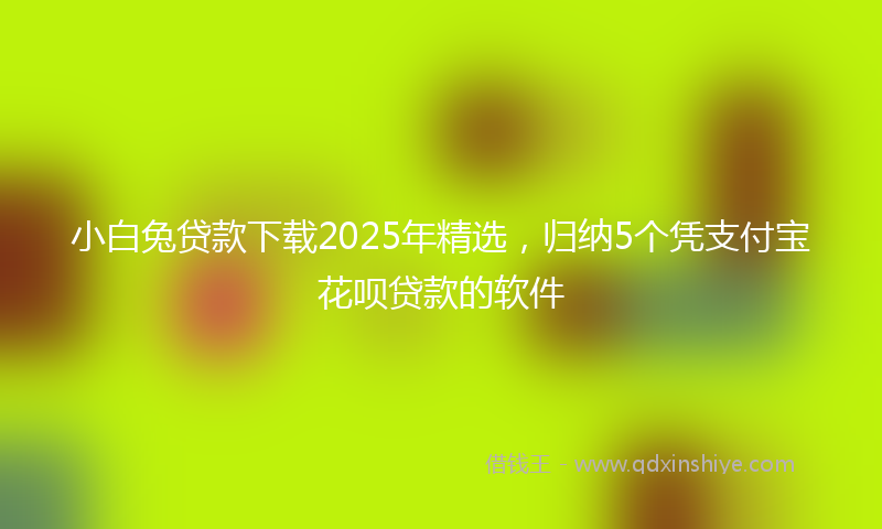 小白兔贷款下载2025年精选，归纳5个凭支付宝花呗贷款的软件